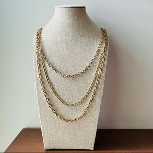 Gold Three Piece Stack Necklace